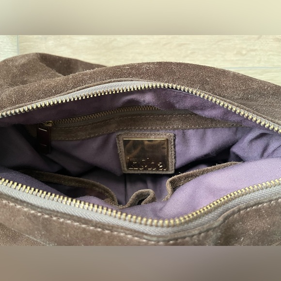 Brown Suede Crossbody Bag - Picture 3 of 8